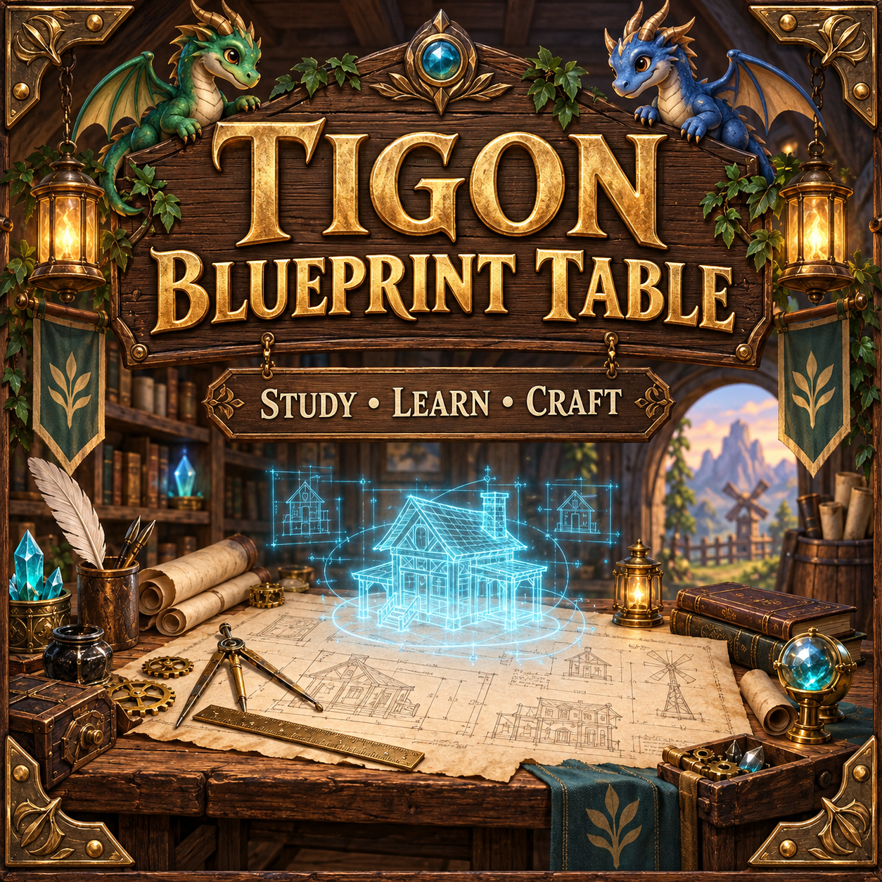 Blueprint Learning Table sign