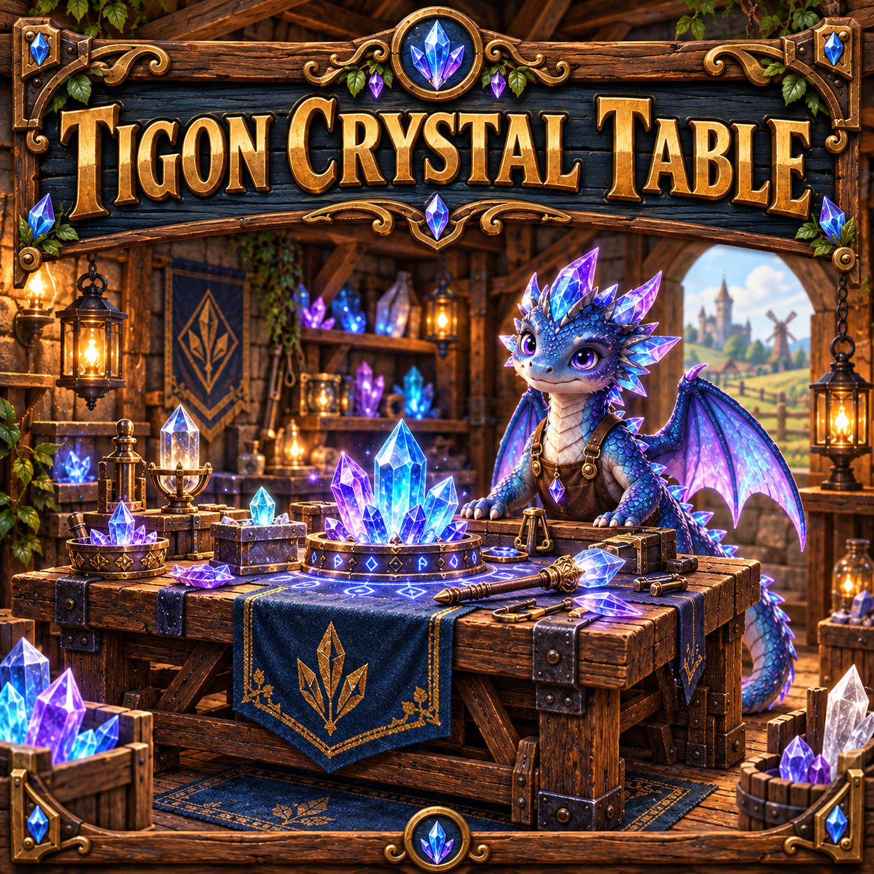 Crystal Table sign